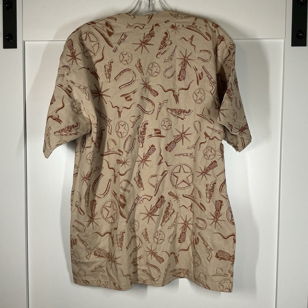 Vintage Habitat Shirt Mens L Cowboys Horses Cattle 90s western graphic USA Tee - Picture 3 of 5